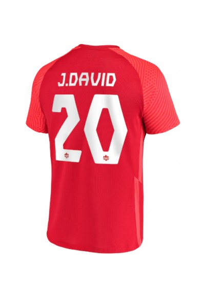 Kanada Jonathan David #20 Jalkapallovaatteet Kotipaita MM-kisat 2022 Lyhythihainen